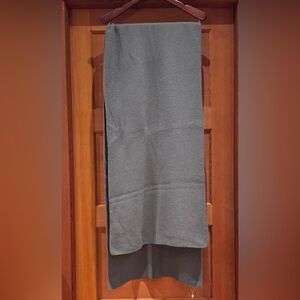 Quince Rare Dusty Blue Mongolian Cashmere Ribbed Wrap, NWT